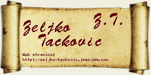 Željko Tacković vizit kartica